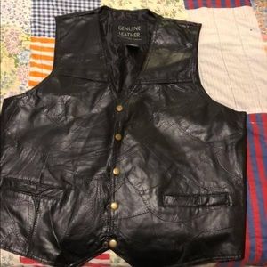 Leather men’s vest